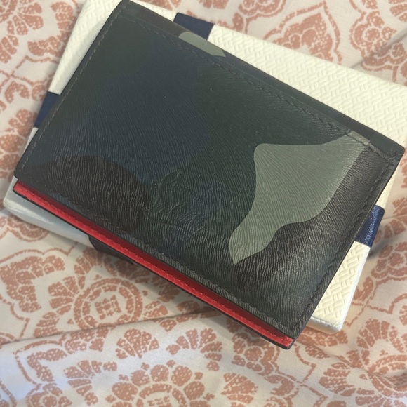 Studded Christan Louboutin Camo Card Holder - Picture 4 of 9